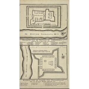 François Valentijn Plan of the Fortress of Surabaya & Fortification of Pasuruan